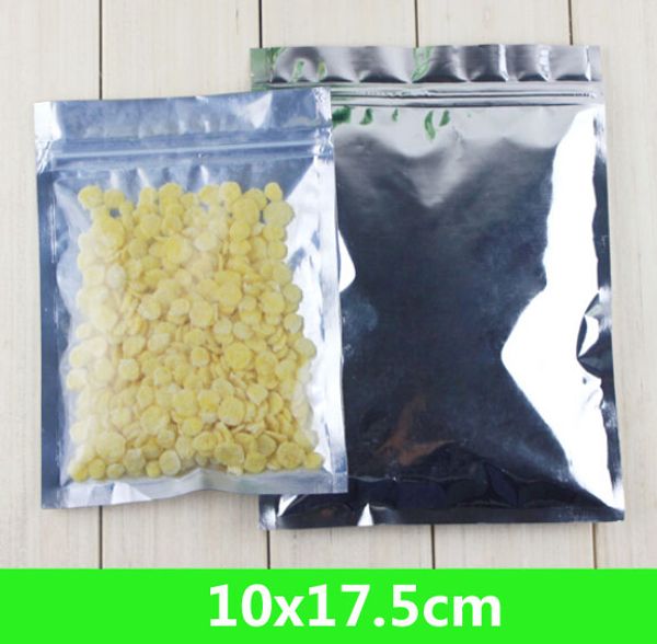 

new 10*17.5cm 3.9*6.9" aluminum foil / clear resealable valve zipper plastic retail package pack bag locks with a zipper bag retail pac