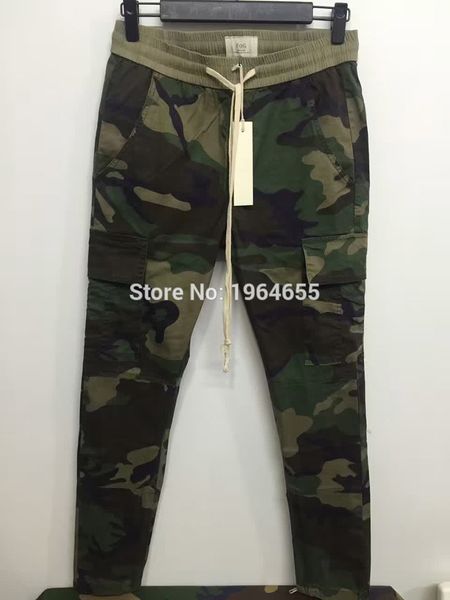

wholesale-kanye west camo jogging pants justin bieber fear of god fog camouflage trousers outdoor joggers men ykk side zipper pants, Black