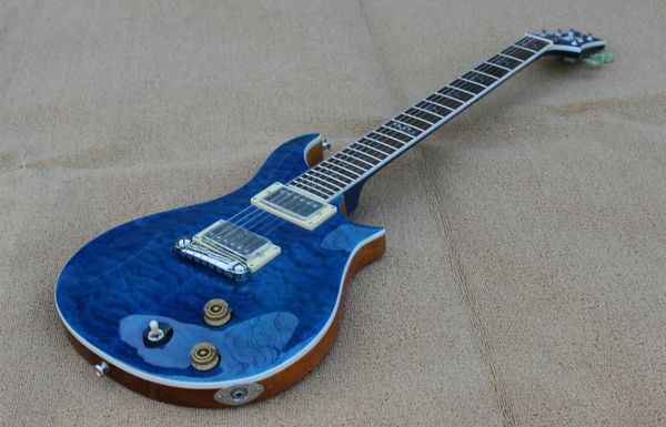 

oem electric guitar guitar rps see thru blue quilt musical instrument