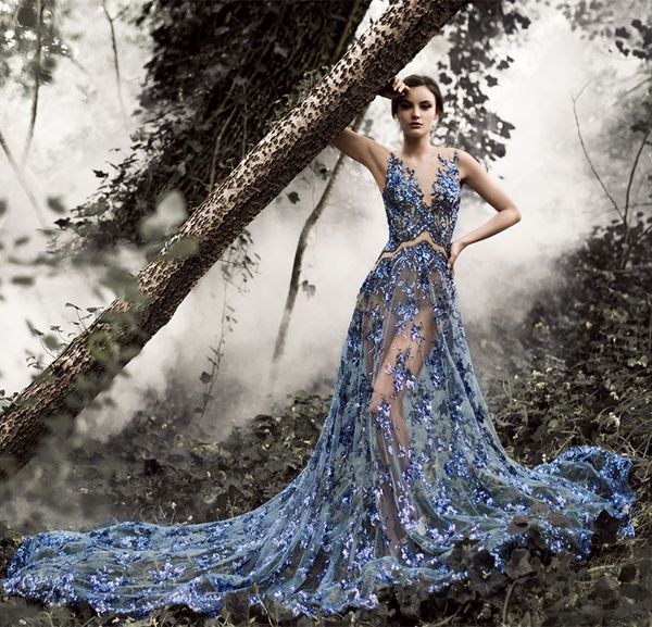 

paolo sebastian backless evening dresses a-line sheer jewel neck sparkly tulle sequine appliqued prom dress long sweep train formal gowns, Black;red