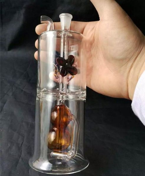 Bong in vetro con zucca floreale - pipa per narghilè in vetro Gong in vetro - piattaforme petrolifere bong in vetro pipa per narghilè in vetro - vaporizzatore vap