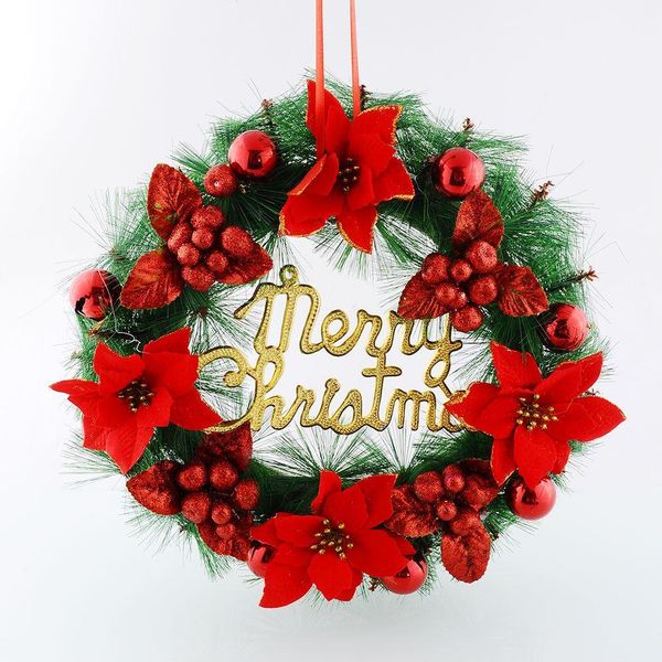 red christmas wreath ornaments christmas tree decoration holiday