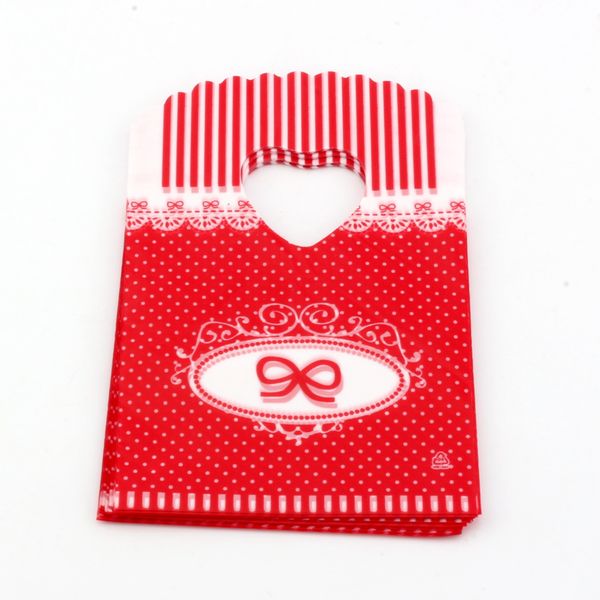 

Hotl ! Jewelry Pouches.1000pcs Red butterfly Knot Plastic Bags Jewelry Gift Bag 9X15cm