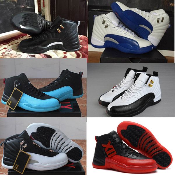 

basketball shoes men 12s flu game french blue 12s the master gym red taxi playoffs shoes
