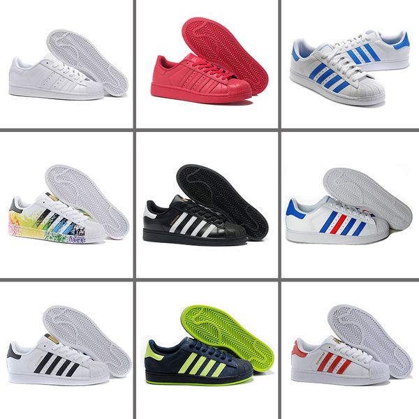 

superstar Суперзвезда Оригинальная белая голограмма Радужные юниорские золотые супе