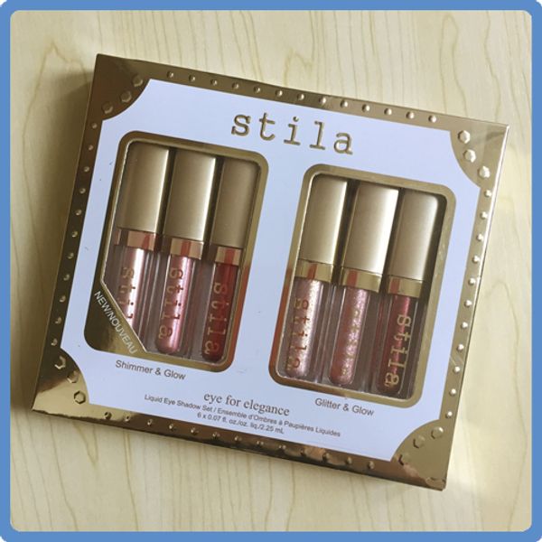 

В наличии! Stila глаз для элегантности 6 цветов в 1 комплект блестящий бронзатор золо