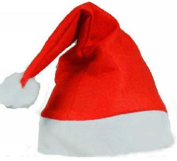 Chapéus de festa de Natal Papai Noel Caps Red Caps Crianças Crianças Chapéu de Natal Não tecido Decoração de Natal Adeços de cosplay