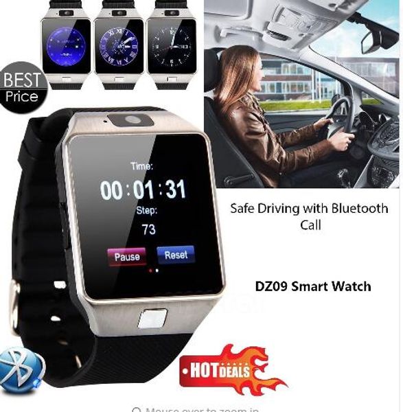 

2018 new smart watch dz09 with camera bluetooth wristwatch sim card smartwatch for ios android phones support multi languages