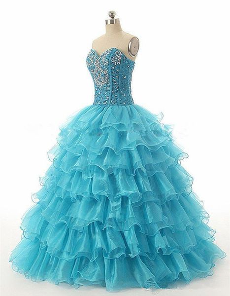 2018 элегантные шариковые платья розовые красные голубые платья Quinceanera с бисером Аппликации сладкие 16 платьев 15 лет PROM PROMES QS1027