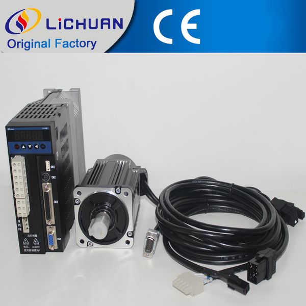 

industrial electric motor for 0.75kw 3.5n.m power single phase 220v ac servo motor 80mm lcmt-07m02-80m03520 +b2 servo drive kit