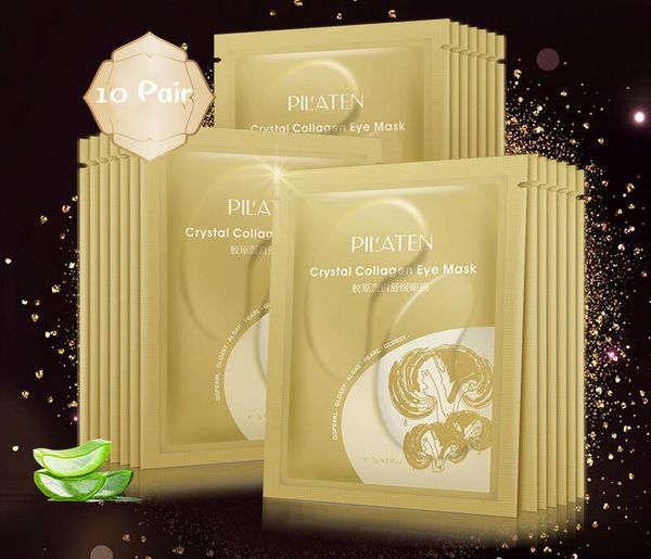 

new pilaten crystal collagen powder eye mask eliminates dark circles gold gel mask eye care