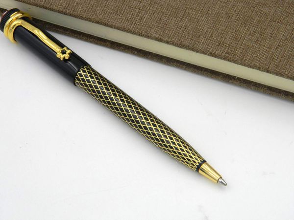 

new Black and golden Stars Diamond pattern Lacquerred Metal Ballpoint Pen