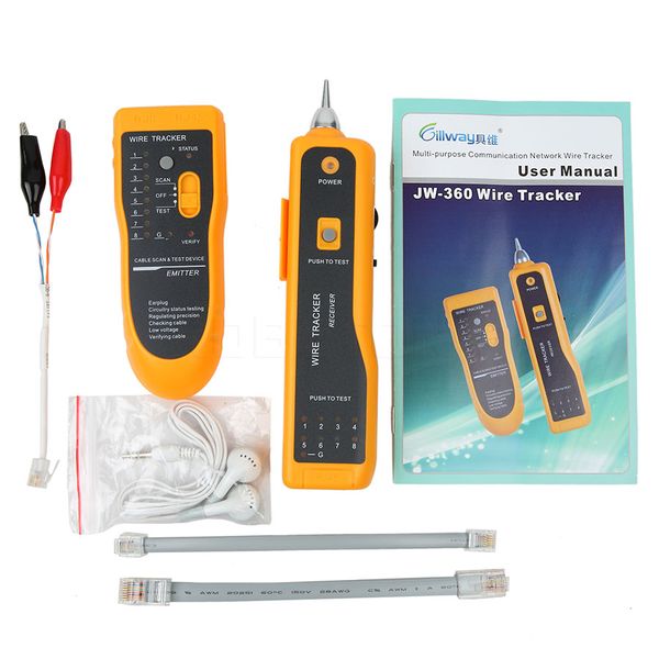 Freeshipping New JW-360 Cat5 Cat6 RJ45 UTP STP Line Finder Telefon Wire Tracker Tracer Diagnose Tone Tool Kit LAN Netzwerkkabel Tester