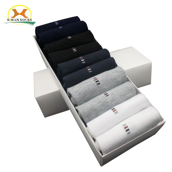 

wholesale-2016 new casual work ol small geometry men's socks 20pcs=(10pair) cotton socks, Black