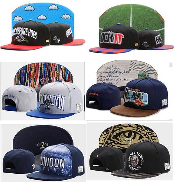 

Бесплатная доставка белый черный регулируемый мяч CAYLER сыновья snapbacks шляпы кости s