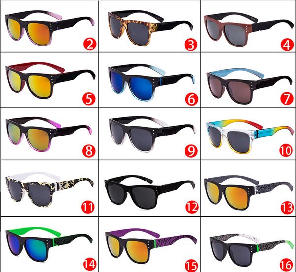 

men and women color sunglasses fashion brand reflective sunglasses sports cycling glasses 16 colors optional, White;black