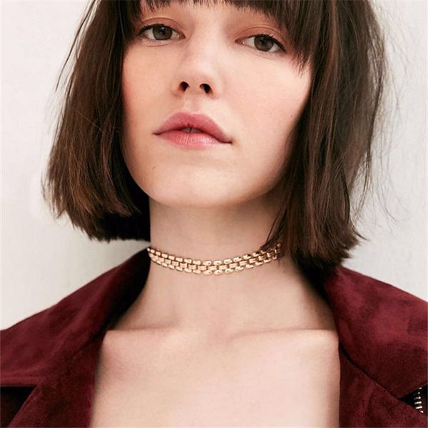 

2017 новый европейский и американский мода ожерелье минималистский стиль металлич