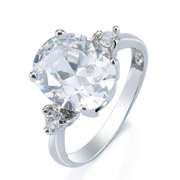 

горячие продажи стерлингового серебра овальной огранки ясно блестящий цирконий cz палец кольцо для женщин элегантный свадебные украшения под, Golden;silver