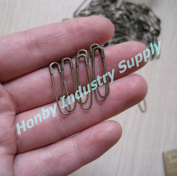 

pack of 2000 pcs 22 mm antique bronze steel coiless french loop tag pin ing, Silver
