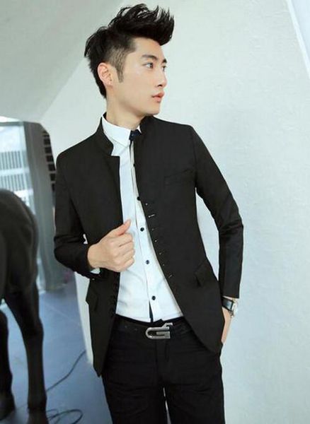 

han edition cultivate one's morality men's fashion leisure new type tide nightclub stage show non-mainstream jackets. s - 2 xl, Black;red