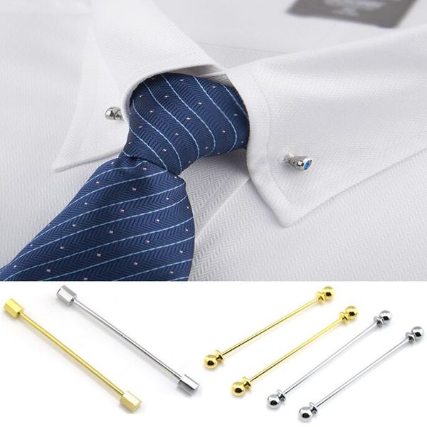 Broche dos homens de Negócios Tie Collar Pin Broche Laço Da Vara Lapen Pin Shirt com Collar Bares de Jóias clipes de gravata de Casamento