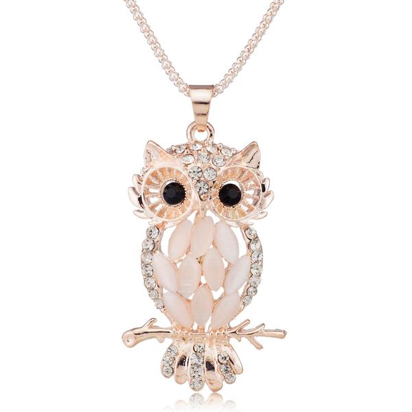 

Stylish Gallant Sparkling Owl Crystal Charming Flossy Necklaces & Pendants Necklace For Women M099