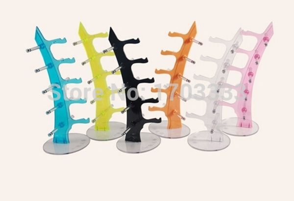 

100pcs wholesale plastic glasses display rack holder 5 pairs of eyeglasses sunglasses display stand #dtg-51, Black;white