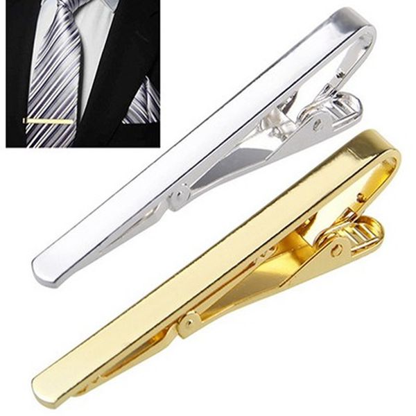 

6 стили мода Металл серебро золото простой галстук галстук бар Застежка клип зажи