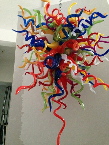 

color/size customized ce/ul certificate medium size ceiling light colorful hand blown glass chandelier