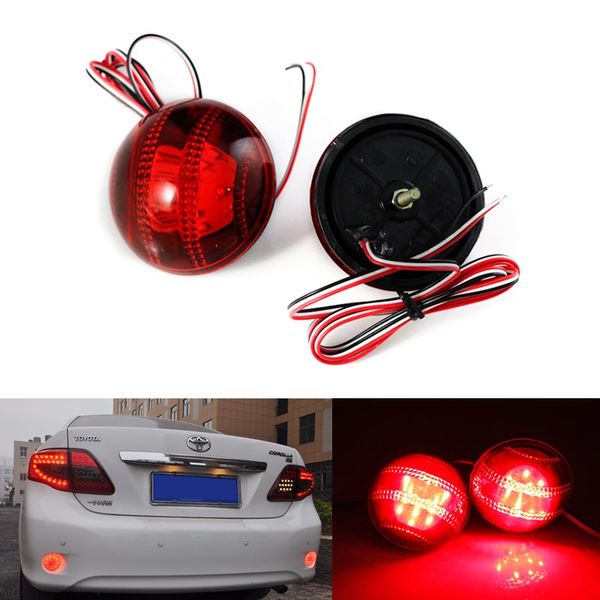 

Автомобиль LED парковка BrakeTail свет круглый фонарь отражатели лампы задний бампер отражатель огни для 07-10 Toyota Corolla Korolla