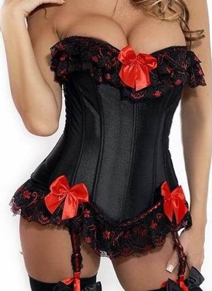 

wholesale-bustier corset dress basque with women girl sock including s-6xl, Black;white