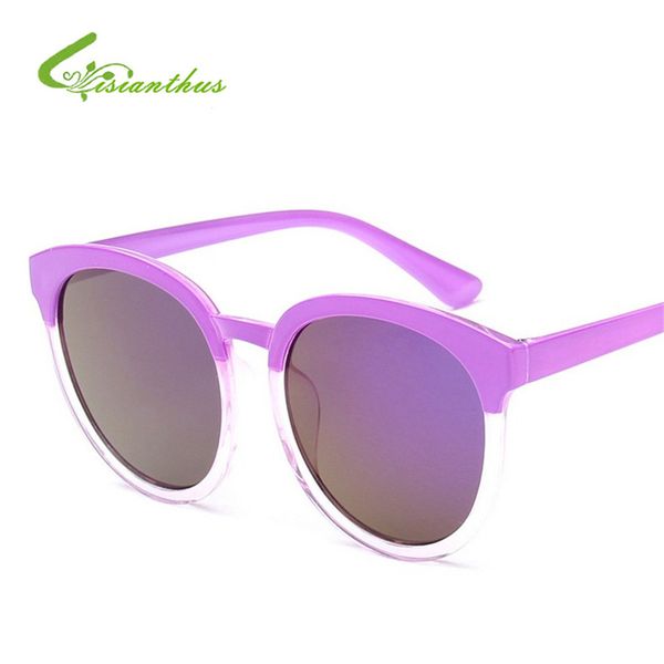 

wholesale-2016 new fashion st colorful sunglasses boys and girls round style brand design vintage sun glasses drop shipping, White;black