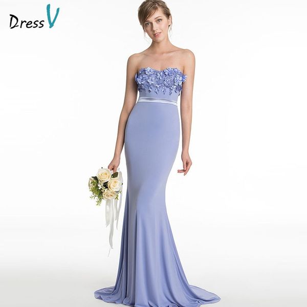 

2020 purple mermaid/trumpet sweetheart long bridesmaid dress sleeveless off the shoulder sweep train flowers bridesmaid dress free shipping