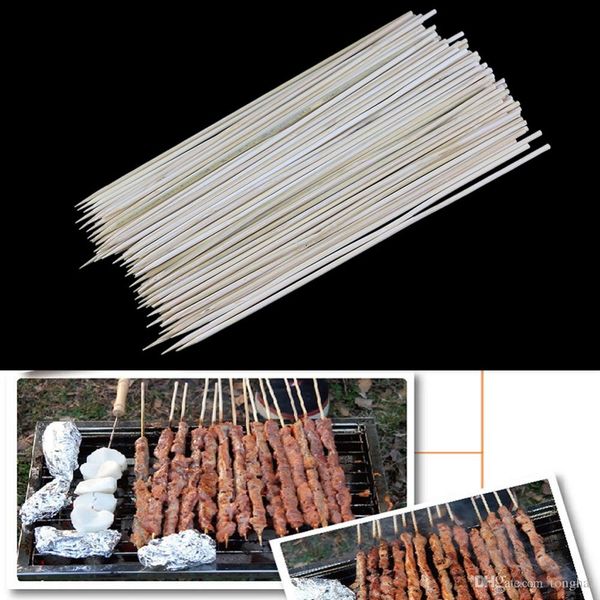 ESden 50 lange Bambusspie/ße BBQ Shish Kabob Fondue Grill Holzst/äbchen