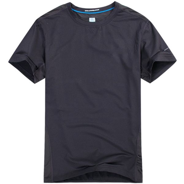 

wholesale-men's tees coolmax fabric quick drying outdoor sport hiking and camping t shirt breathable and wicking 6026, Gray;blue