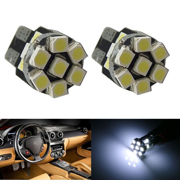 

20pcs/lot white 13-smd t10 led canbus error car wedge bulbs reading light 2825 12v