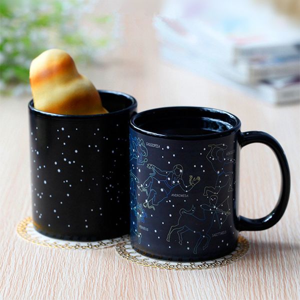 creative 12 constellations heat changing cup for starbucks coffee