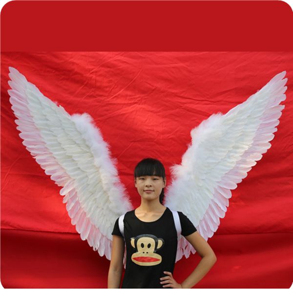 

nice large burgundy white angel feather wings party accessories halloween event props fairy wings ems ing
