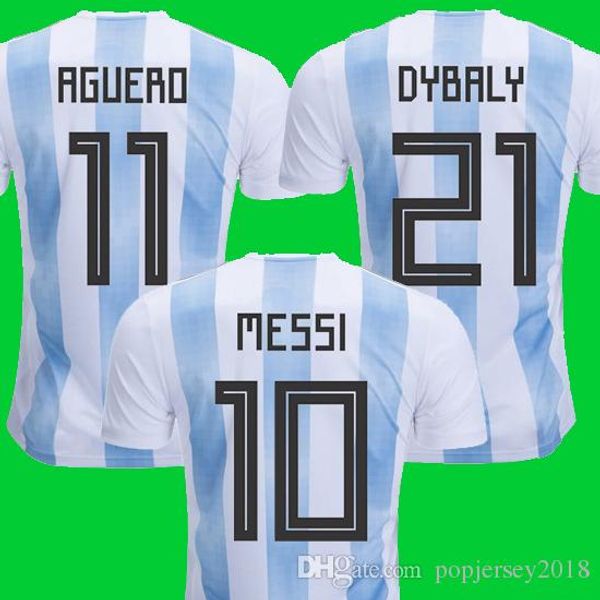 

Thailand quality camisetas de futbol MESSI Argentina soccer jerseys world cup 2018 AGUERO ICARDI DI MARIA HIGUAIN DYBALA football kit shirts