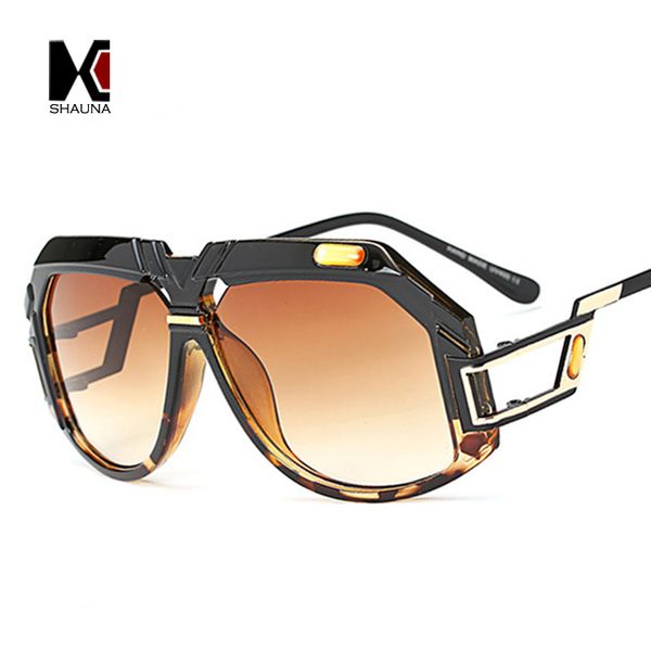 

wholesale- shauna oversize 9 colors vintage women square sunglasses men gradient/clear lens glasses uv400, White;black