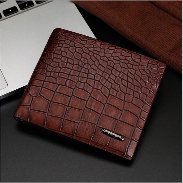 

New Drop shipping Fashion Gentlemen prefer short wallets clutch leather men women Business card holders wallet, Blue