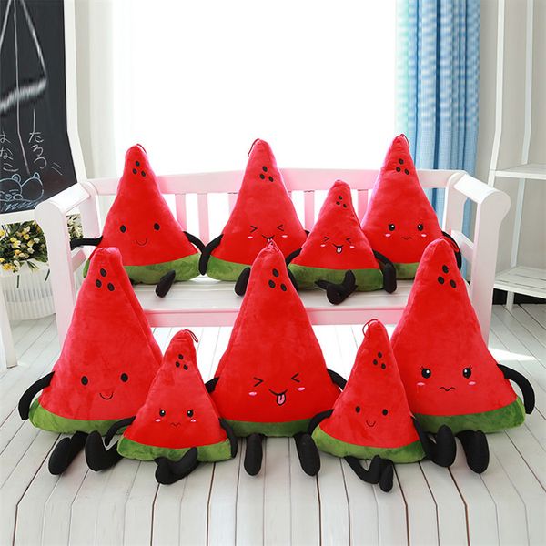 

new lovely expression creative watermelon pillow cartoon fruit pillow plush toy with legs cute household cushion ia744