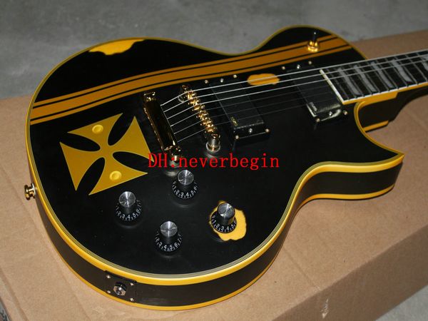 

wholesale custom shop metallica james hetfield iron cross aged mahogany electric guitar guitars
