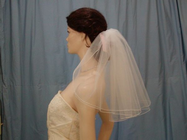 

new selling highquality luxury real image veils two layer shoulder length bridal veil with pencil edge wedding veil bridal accessories, Black