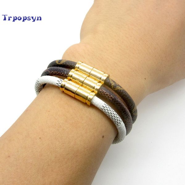 

2017 горячие продажи новая мода люксовый бренд ювелирные изделия из нержавеющей стали 316l браслеты браслеты Pulseiras кожаные браслеты для женщин /мужчин