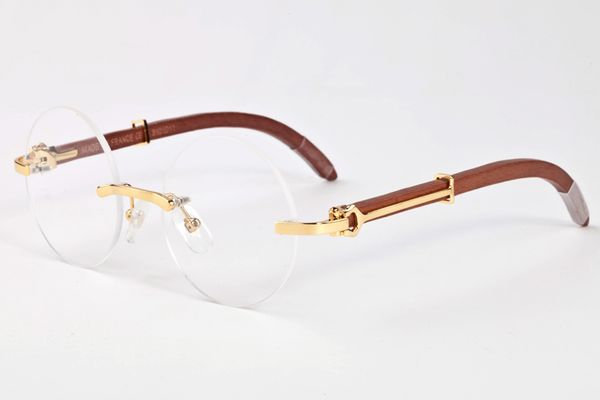 

brand designer luxury sunglasses for men women original wood retro glasses round clear lens and red black brown glasses legs with box, White;black