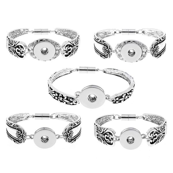 

snap bracelets for women silver plated bracelet fit 18mm ginger snaps interchangeable diy snap button jewelry, Golden;silver