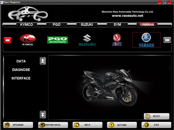 Сканер для мотоцикла Race RMT-1 6in1, диагностический инструмент для ремонта двигателя Y-amaha SYM KYMCO SUZUKI HTF PGO2557