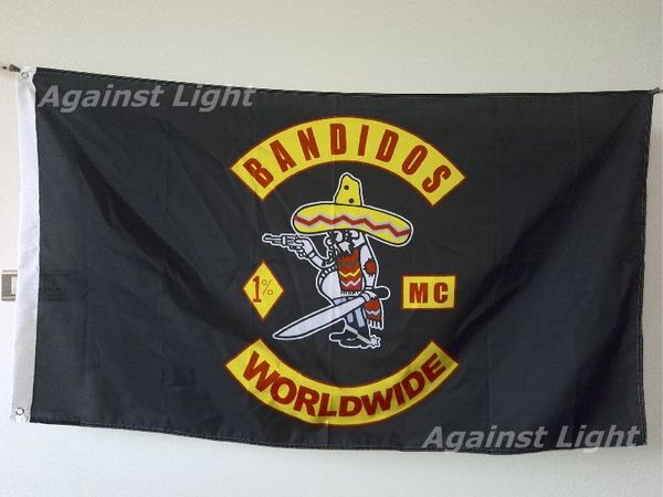 

Bandidos Motorcycle Club Flag 90 x 150 cm Polyester Bandido Nation MC Gang Banner