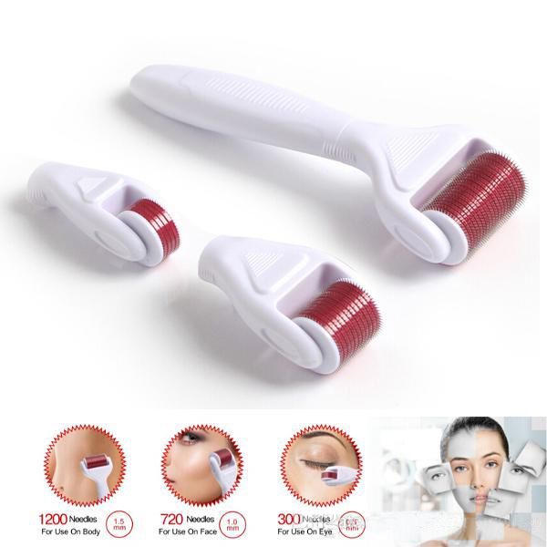 CE-Zulassung Dermaroller Microneedle 4 in 1 Derma Roller Microneedling Roller für Dehnungsstreifen, tiefe Narben, Microneedle Roller für die Gesichtspflege